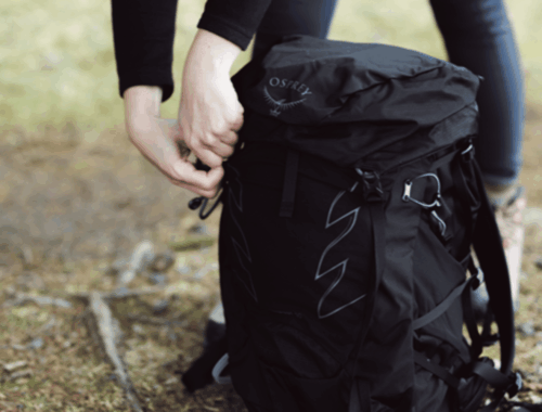 organisation d'un sac à de randonnée