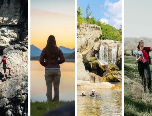 photos de quatre activités de pleine nature qui change de la randonnée pédestre