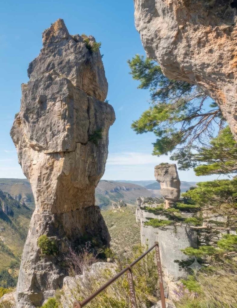 Point de vue sur le Vase de Chine et le Vase de Sèvres dans les Gorges du Tarn 